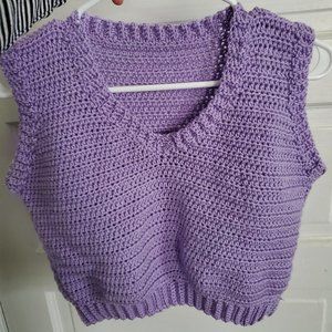 Crochet sweater vest